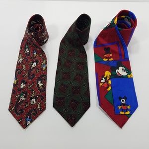 Mickey Mouse Disney Mens Tie - 3 Ties